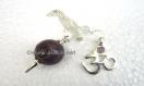 Amethyst ball pendulum with om